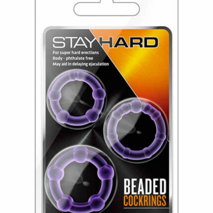 Stay Hard Beaded Cockrings Purple - Intimszexshop.hu Online Szexshop