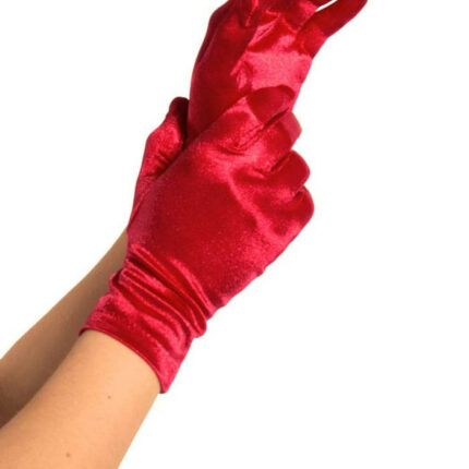 Wrist Length Satin Gloves