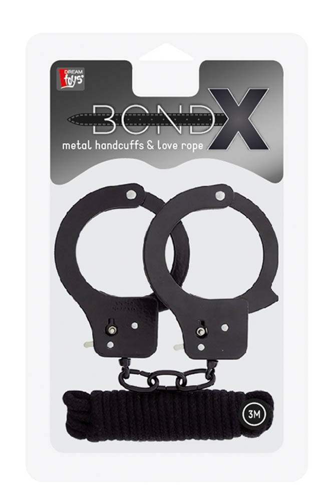 Bondx Metal Cuffs & Love Rope BDSM szett - Intimszexshop.hu Online Szexshop