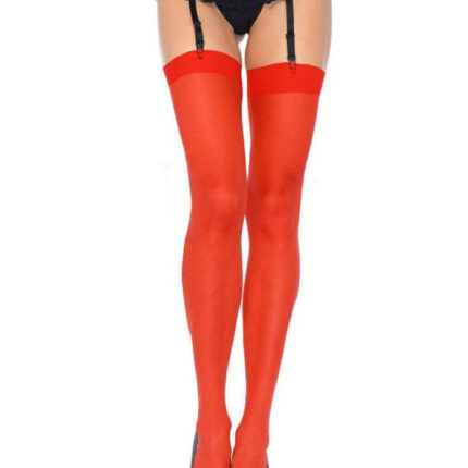 Sheer Stockings RED harisnya O/S - Intimszexshop.hu Online Szexshop