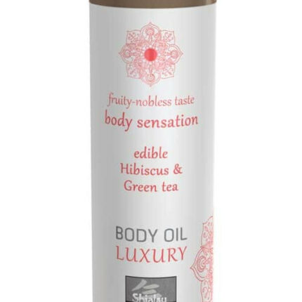 Luxury body oil edible masszázsolaj - Hibiskus & Green Tea 75ml - Intimszexshop.hu Online Szexshop