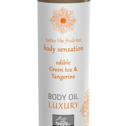 Luxury body oil edible masszázsolaj - Green tea & Tangerine 75ml - Intimszexshop.hu Online Szexshop