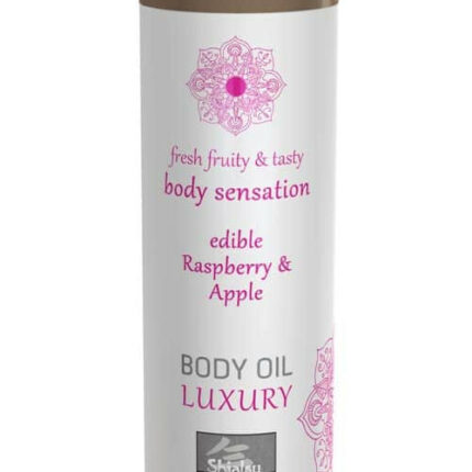 Luxury body oil edible masszázsolaj - Raspberry & Apple 75ml - Intimszexshop.hu Online Szexshop