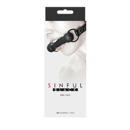 Sinful - Bar Gag - Szájpecek (fekete) - Intimszexshop.hu Online Szexshop