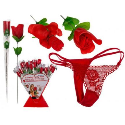 Szexi vörös csipketanga rózsával - Intimszexshop.hu Online Szexshop