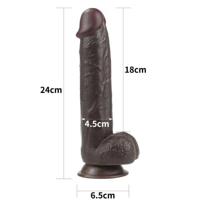 Sliding Skin Valósághű dildó 24cm Barna - Intimszexshop.hu Online Szexshop