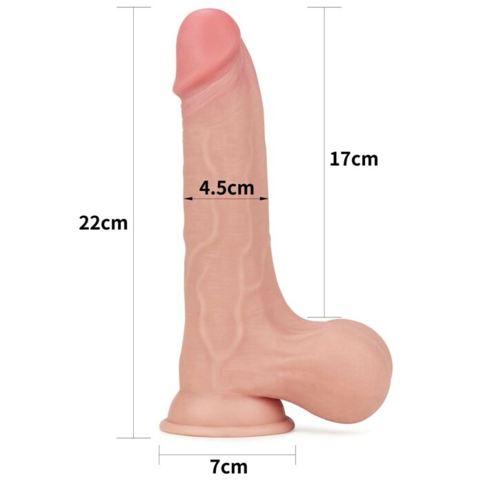 Sliding Skin Dual Layer Valósághű dildó 22cm - Intimszexshop.hu Online Szexshop