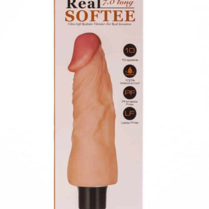 Intimszexshop - Szexshop | 7" Real Softee Vibrating Dildo 1