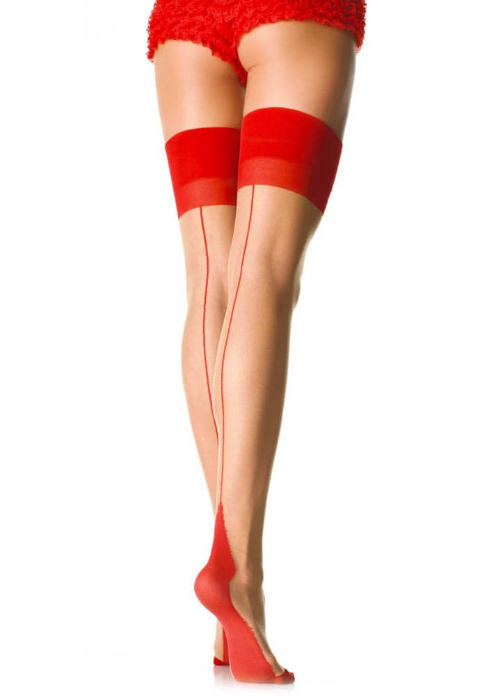 Intimszexshop - Szexshop | Contrast Top Stockings Nude O/S