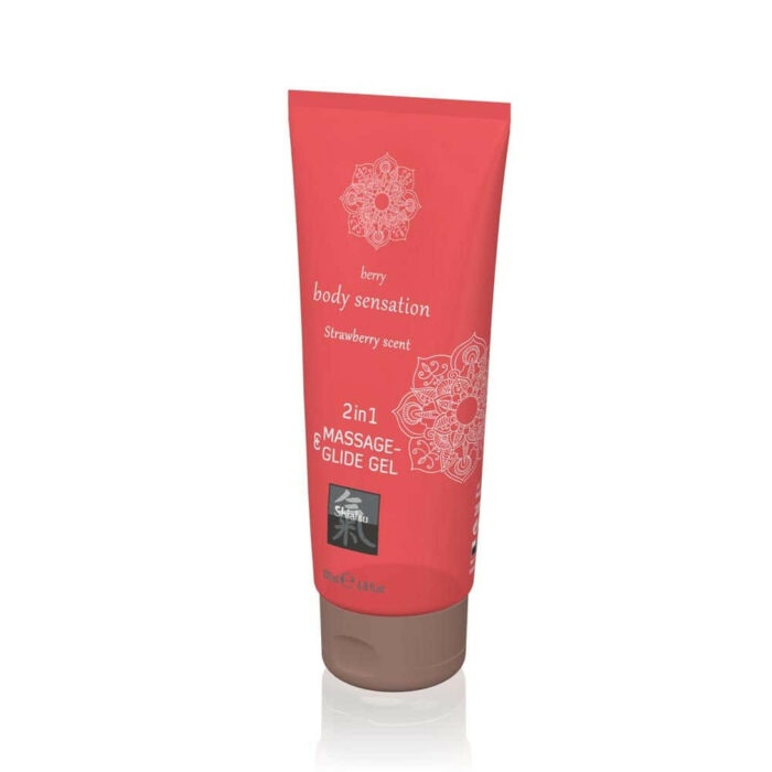 Intimszexshop - Szexshop | Massage- & Glide Gel 2 in 1 - Strawberry scent 200ml