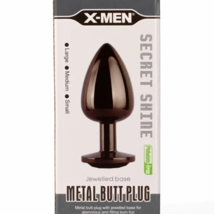 Intimszexshop - Szexshop | X-MEN Secret Shine Metal Butt Plug Gun Colour S