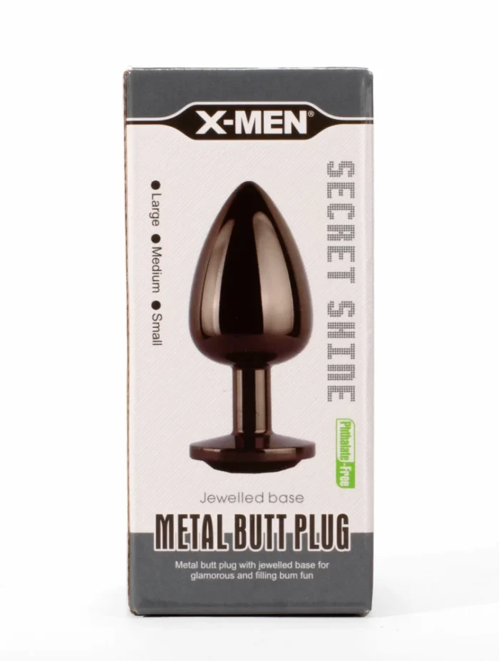 Intimszexshop - Szexshop | X-MEN Secret Shine Metal Butt Plug Gun Colour S