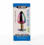 Intimszexshop - Szexshop | X-MEN Secret Shine Metal Butt Plug Rainbow S