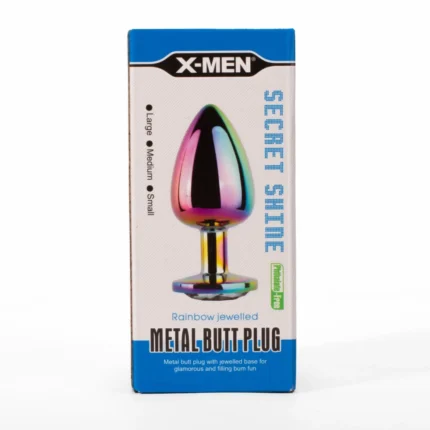 Intimszexshop - Szexshop | X-MEN Secret Shine Metal Butt Plug Rainbow S