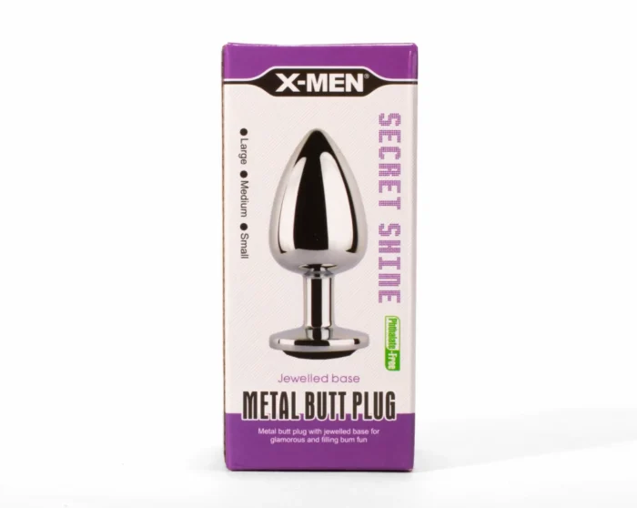 Intimszexshop - Szexshop | X-MEN Secret Shine Metal Butt Plug Black M
