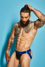 Intimszexshop - Szexshop | C4M-Desire Jockstrap-BlueLeatherette-XL