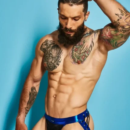 Intimszexshop - Szexshop | C4M-Desire Jockstrap-BlueLeatherette-XL