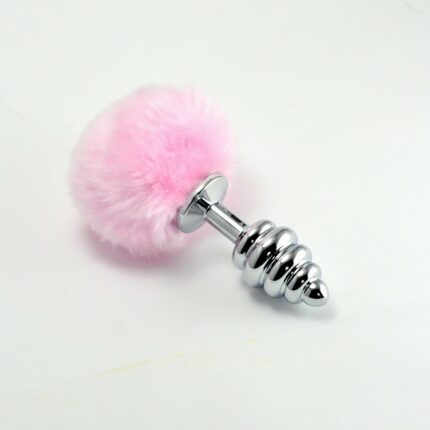 Intimszexshop - Szexshop | Spiral Pompon Metal Plug Pink