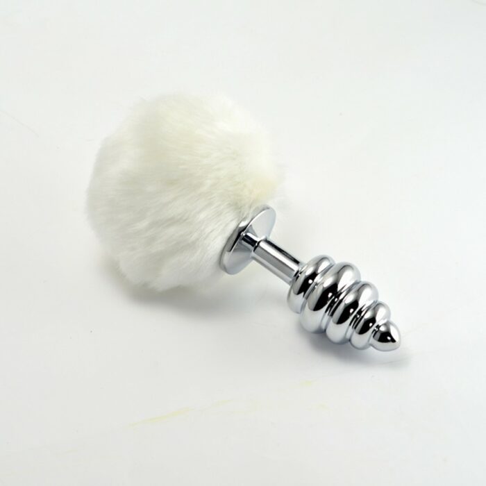 Intimszexshop - Szexshop | Spiral Pompon Metal Plug White