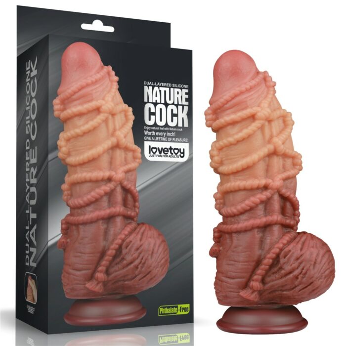 Intimszexshop - Szexshop | 9.5'' Dual layered Platinum Silicone Cock with Rope