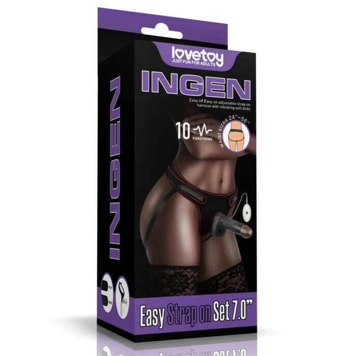 Intimszexshop - Szexshop | Vibrating Easy Strapon Set 7.0'' Black