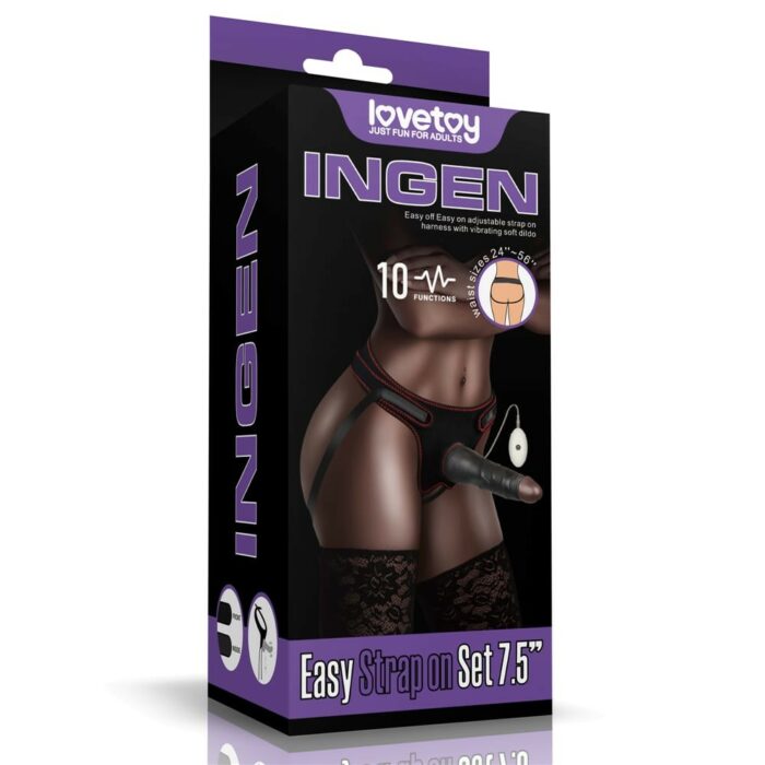 Intimszexshop - Szexshop | Vibrating Easy Strapon Set 7.5'' Black