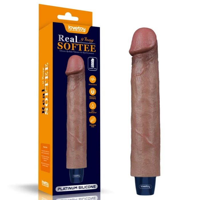 Intimszexshop - Szexshop | 9" REAL SOFTEE Rechargeable Silicone Vibrating Dildo