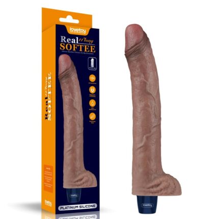 Intimszexshop - Szexshop | 11" REAL SOFTEE Rechargeable Silicone Vibrating Dildo