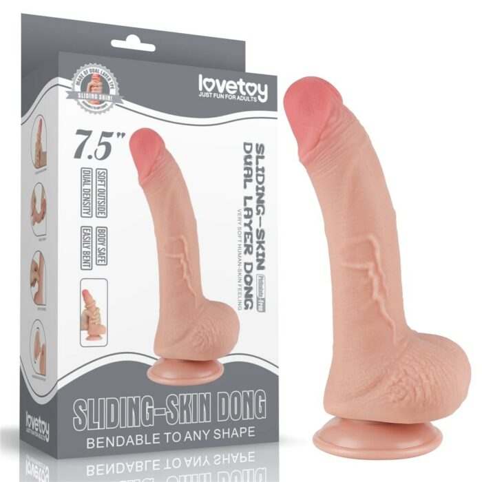 Intimszexshop - Szexshop | 7.5'' Sliding Skin Dual Layer Dong Flesh I