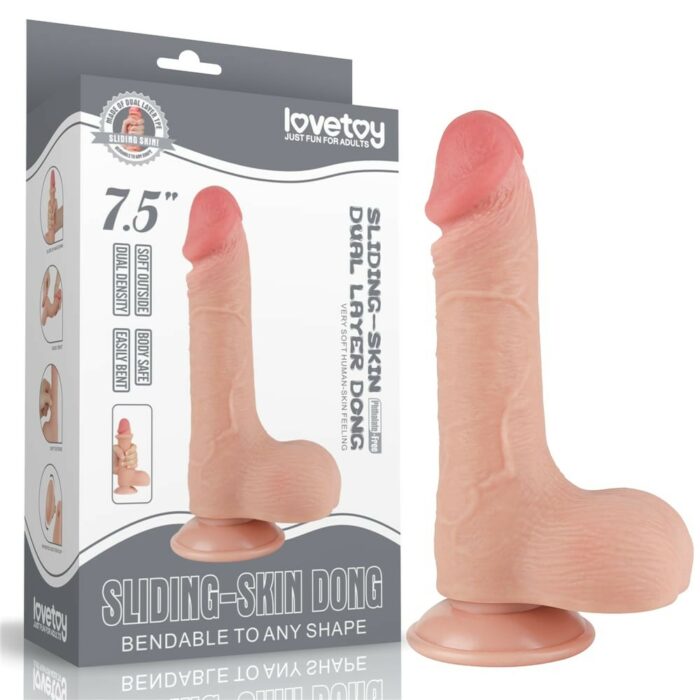 Intimszexshop - Szexshop | 7.5'' Sliding Skin Dual Layer Dong Flesh III