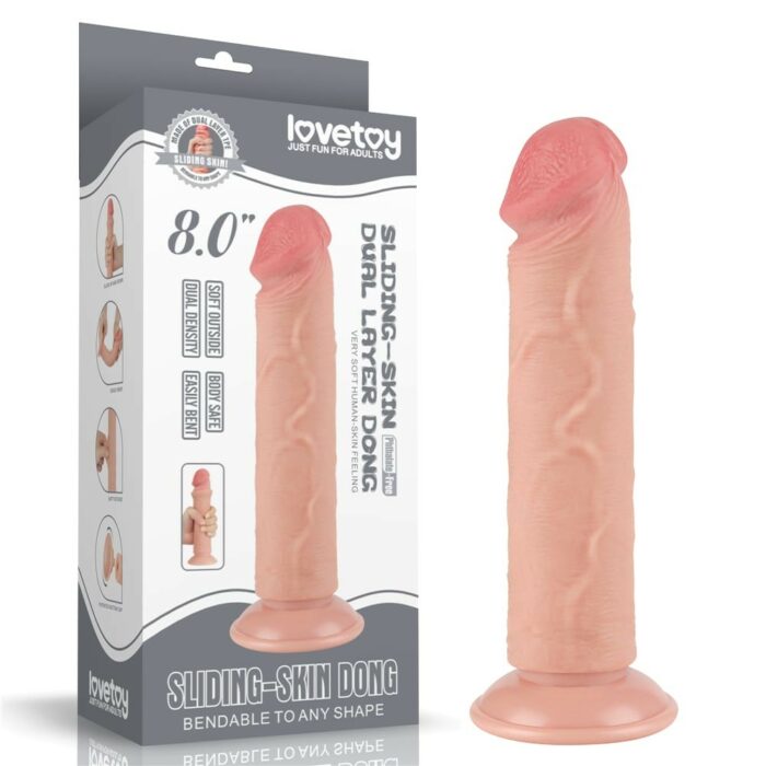 Intimszexshop - Szexshop | 8'' Sliding Skin Dual Layer Dong Flesh II