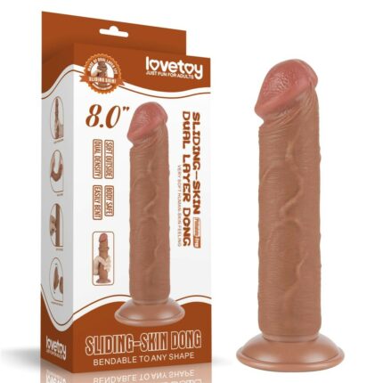 Intimszexshop - Szexshop | 8'' Sliding Skin Dual Layer Dong Brown II