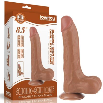 Intimszexshop - Szexshop | 8.5'' Sliding Skin Dual Layer Dong Brown II