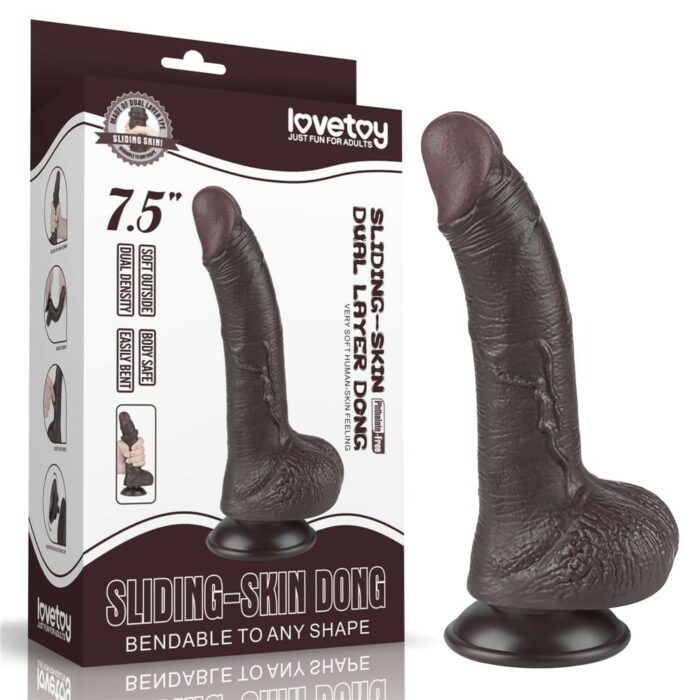 Intimszexshop - Szexshop | 7.5'' Sliding Skin Dual Layer Dong Black I