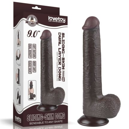 Intimszexshop - Szexshop | 9'' Sliding Skin Dual Layer Dong Black