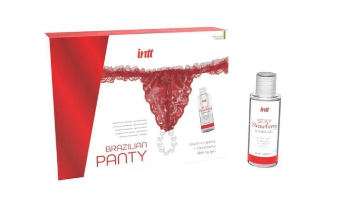 Intimszexshop - Szexshop | RED BRAZILIAN PANTY + SLINDING GEL