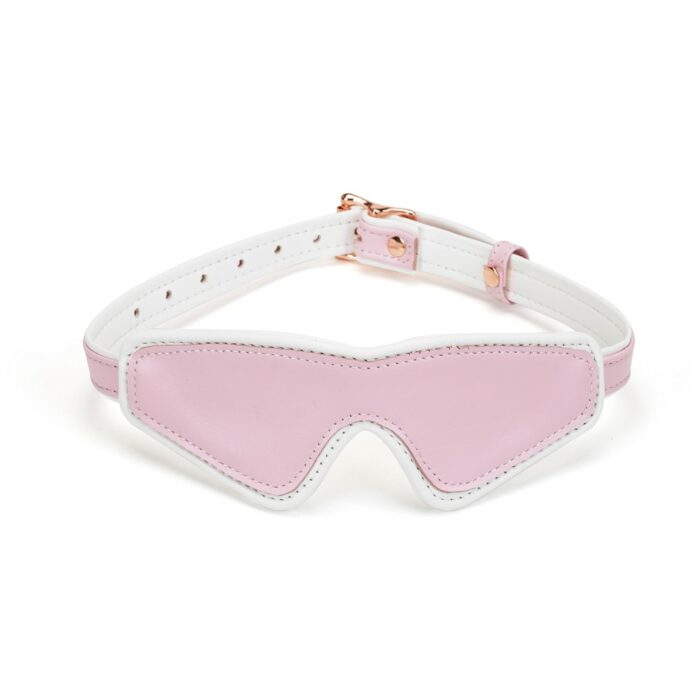 Intimszexshop - Szexshop | White & Pink Fairy Goat Leather Blindfold