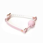 Intimszexshop - Szexshop | White & Pink Fairy Goat Leather Ball Gag