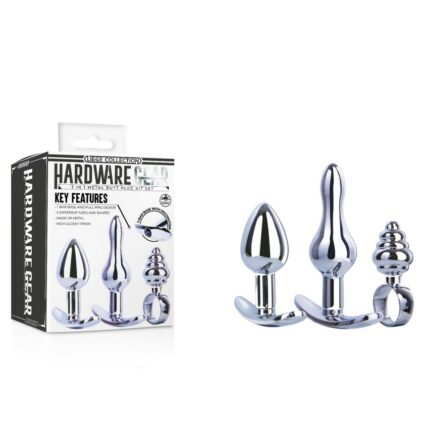 Intimszexshop - Szexshop | Hardware Gear 3-In-1 Metal Butt Plug Kit Set I