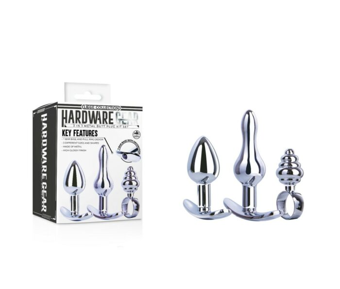 Intimszexshop - Szexshop | Hardware Gear 3-In-1 Metal Butt Plug Kit Set I