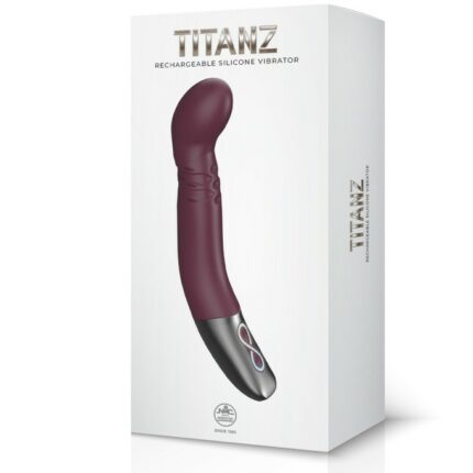 Intimszexshop - Szexshop | TITANZ 8" SILICONE RECHARGEABLE VIBRATOR IN RUBINE RED