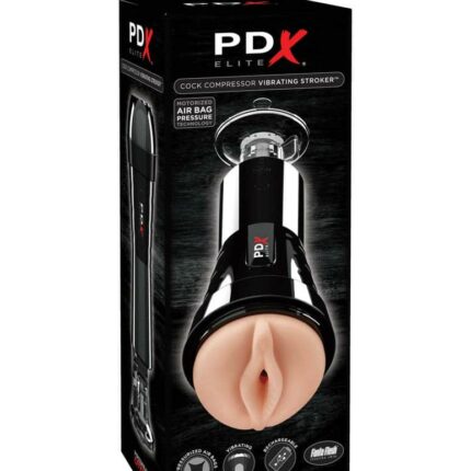 Intimszexshop - Szexshop | Cock Compressor Vibrating Stroker Light/Black