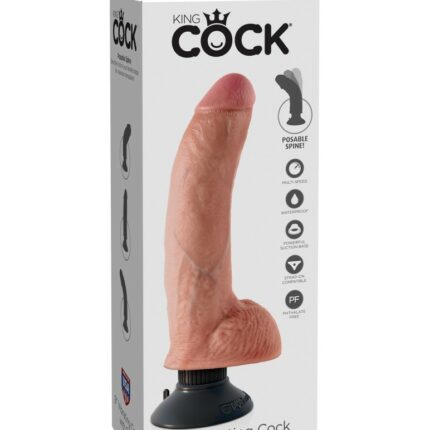 Intimszexshop - Szexshop | 9" Vibrating Cock with Balls Light