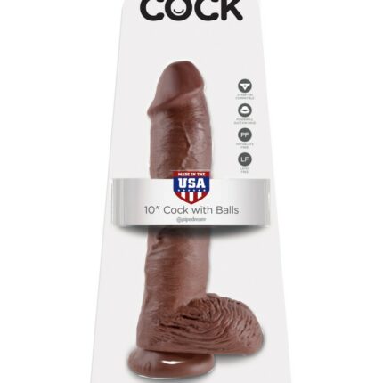 Intimszexshop - Szexshop | 10" Cock with Balls Brown