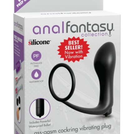 Intimszexshop - Szexshop | Ass-Gasm Cockring Vibrating Plug Black