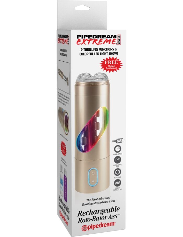 Intimszexshop - Szexshop | Rechargeable Roto-Bator Ass  Gold/Clear/Multi