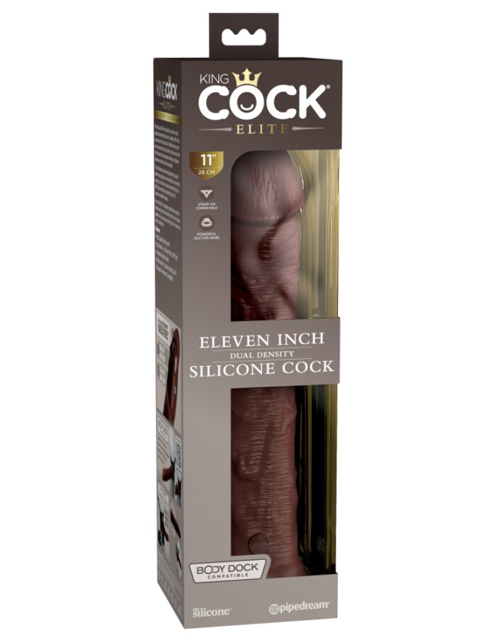 Intimszexshop - Szexshop | 11" Dual Density Silicone Cock  Brown