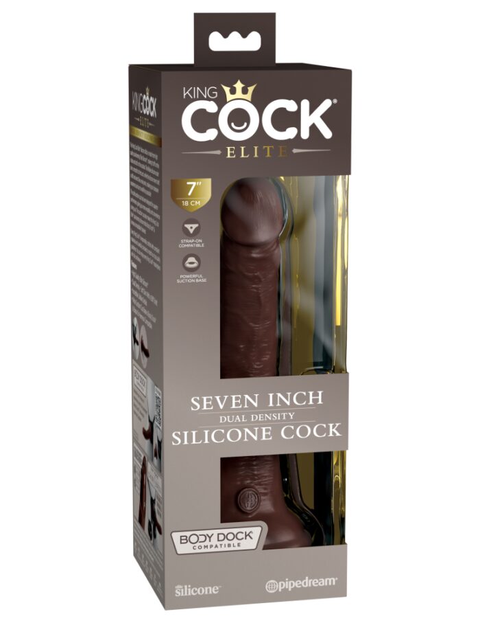 Intimszexshop - Szexshop | 7" Dual Density Silicone Cock  Brown